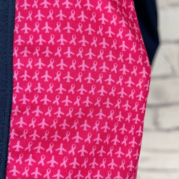 Delta Airlines 1/4 Zip Pullover Breast Cancer Size Small - Picture 6 of 8